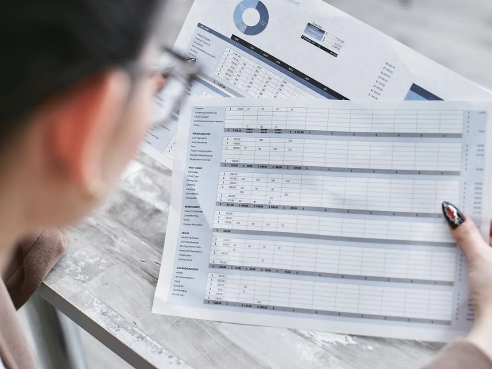 Spreadsheets on paper