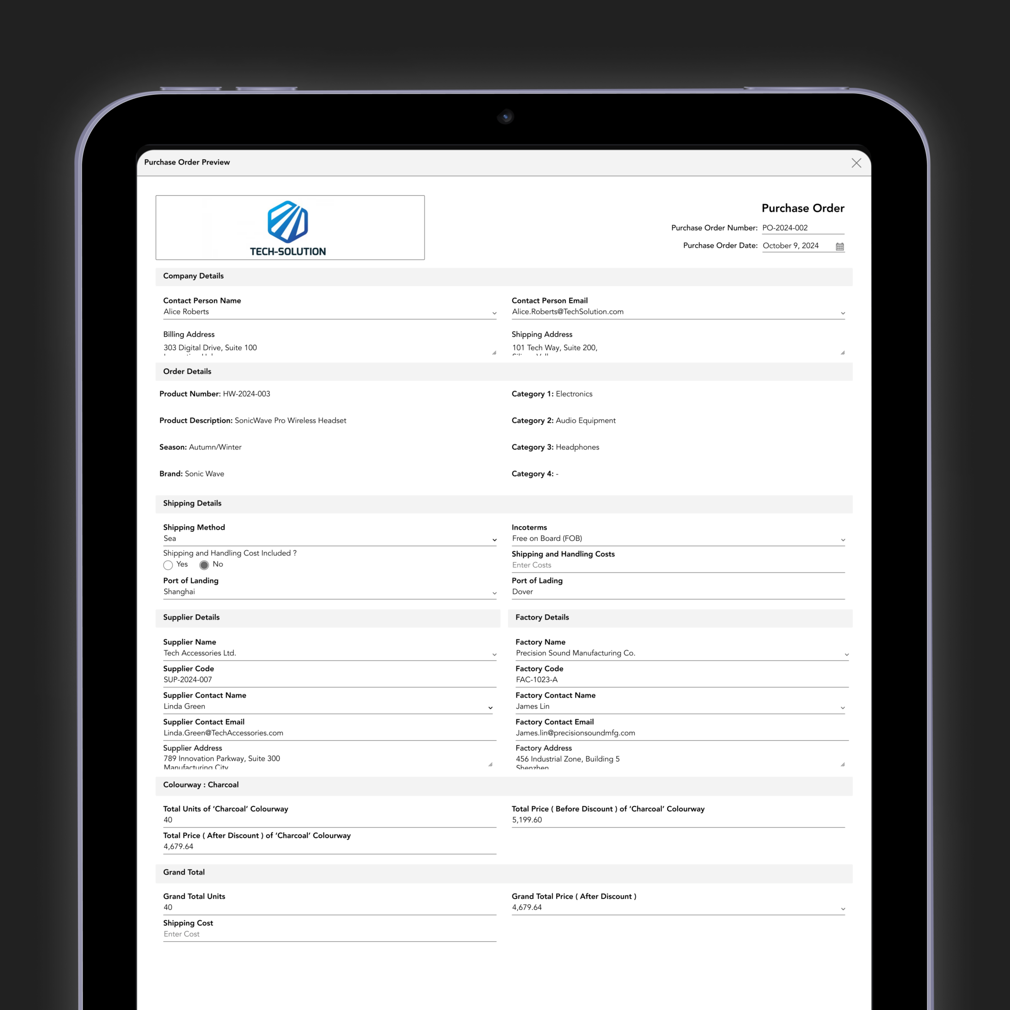 Purchase Orders