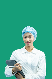 Asian-woman-green-background